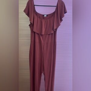 Elegant Brown Jumpsuit